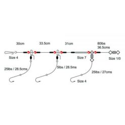Tronix 3 Hook Clipped Rigs