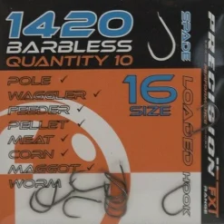 Frenzee 1420 Barbless Spade Hooks (Size 16)