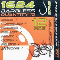 Frenzee 1624 Barbless Spade Hooks (10 Hooks)