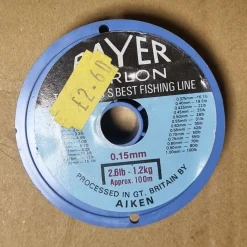 Bayer Perlon 2.6lb 1.2kg Best Fishing Line – Pack of 12